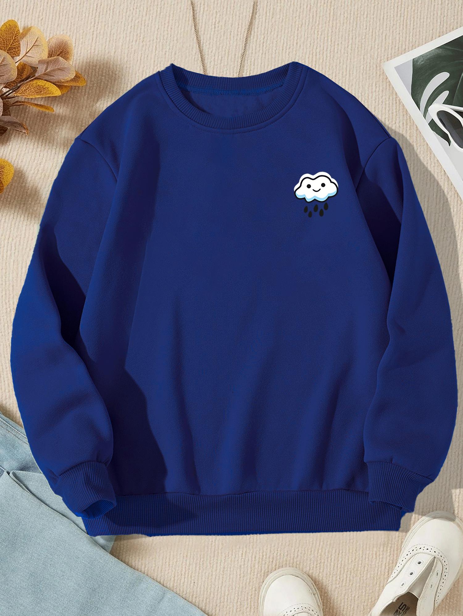 LURIANCLOTH - Sweater Wanita Rain korean Remaja Dewasa Sweater Cewe Flecce Murah Hitam / Putih / Misty / Denim Dusty / Mint Panjang Oversize