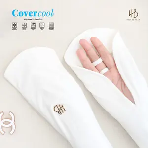 HIJABERLIN - Handsock Full Cover Premium I Aksesoris Haji Umroh Sarung Tangan Sholat Manset Umroh