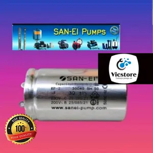 Capasitor colok San Ei 30 uf mikro pc 250 267 268 bit pompa air jet pump sumur dalam 30 meter kapasitor