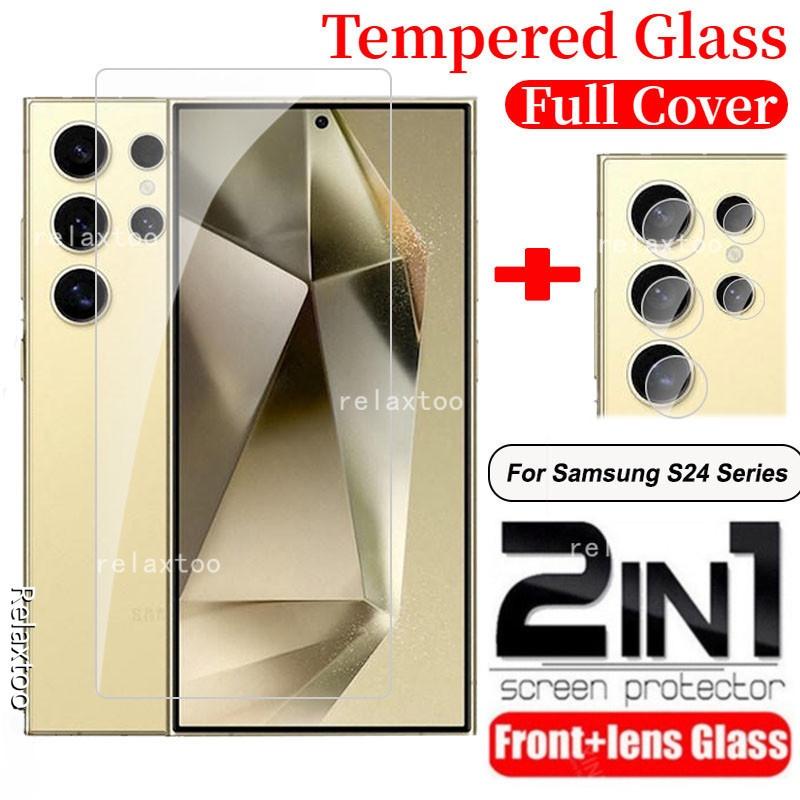 Kính cường lực trong suốt HD 2 trong 1 cho Samsung Galaxy S24…