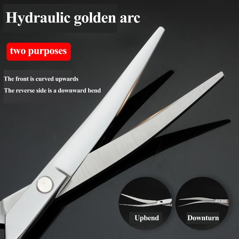Bộ kéo chải lông cho thú cưng, 7,5 inch, Được làm bằng thép không gỉ 440c của Nhật Bản, Kéo cắt lông thú cưng hai đuôi phẳng / răng / uốn cong 5