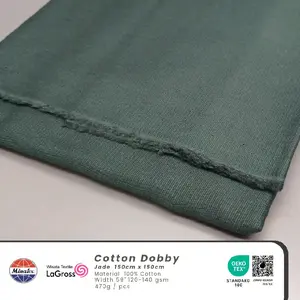 LaGross Textile, Jade Kain Katun Dobby 30s, potongan 150cm x 150cm, Kain Atasan kualitas export