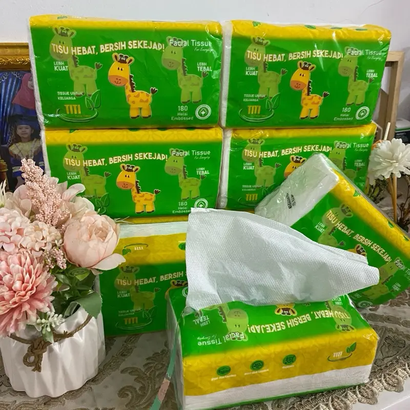 Tisu Wajah TITI 2 Ply 180 Helai Paket 10 Pcs - 100% Serat Alami dan Tanpa Bahan Kimia Berbahaya - Pembersih 2