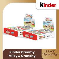 Gambar Kinder Creamy Milky & Crunchy 19gr Isi 12pcs - TWINPACK dari Ferrero Indonesia Kota Administrasi Jakarta Barat 1 Tokopedia