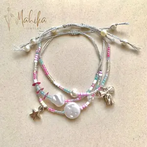 [ Vol 1 ] Gelang Serut by Mahika / Gelang serut wanita / Gelang wanita / Gelang layer set / Gelang tali / Fashion wanita / Bracelet / Adjustable Bracelet / Set Bracelet