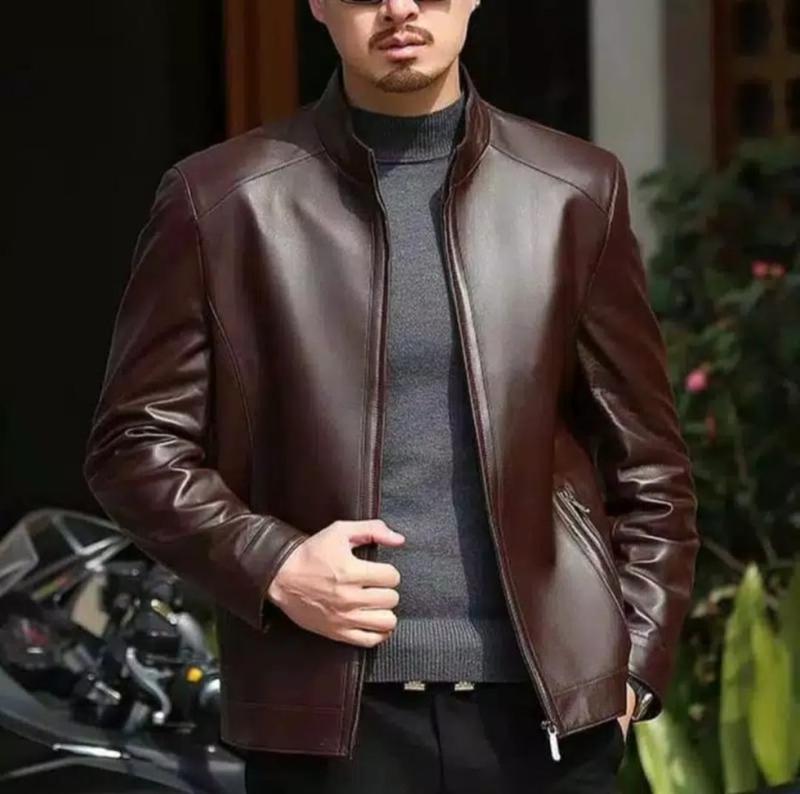 Jaket kulit pria / Jaket touring pria keren / jaket pria Casual 4