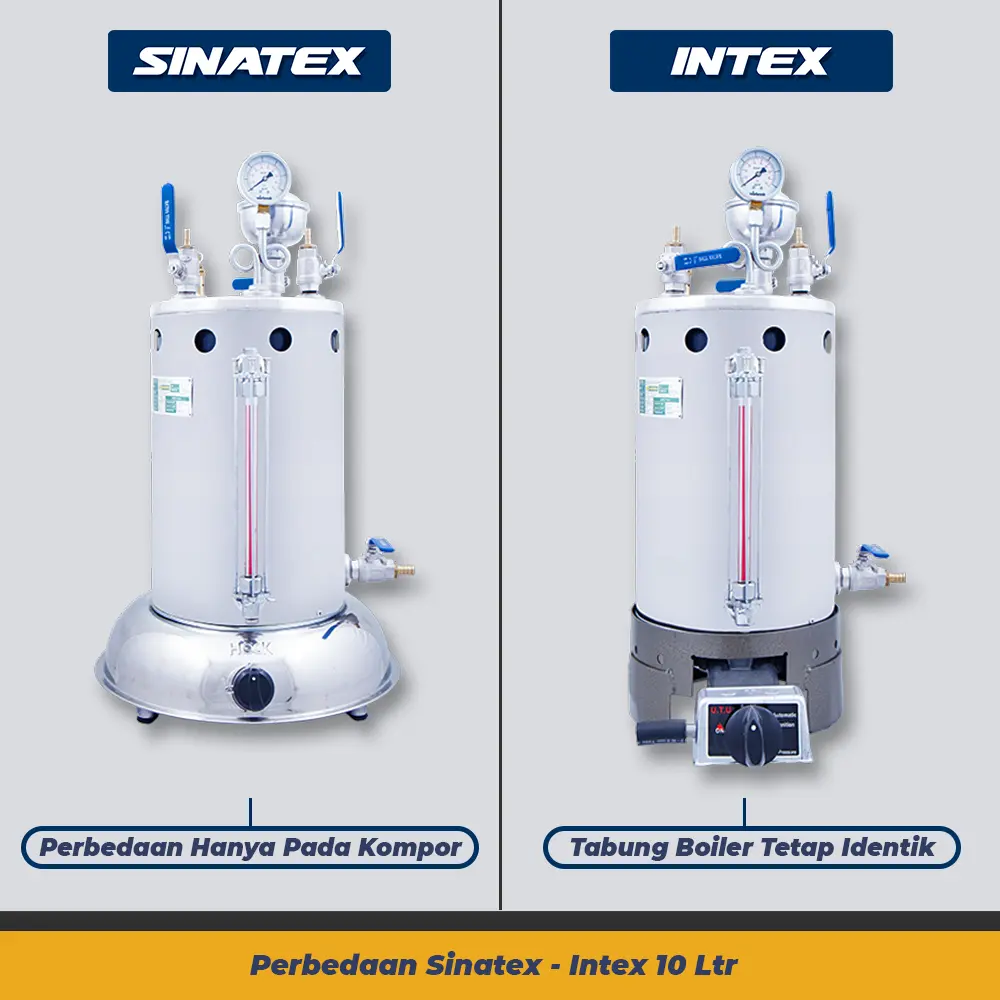 INTEX Tabung Boiler 10 Ltr Stainless 304 & Besi Setrika Uap Laundry Garansi 1 Tahun Siap Pakai Lengkap Instalasi Gratis Ongkir Indonesia Gratis Packing Kayu