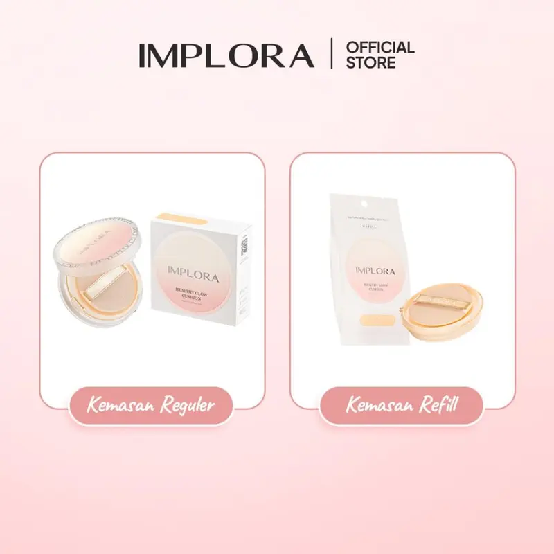 IMPLORA Healthy Glow Cushion 13gr - Lightweight Feels | UVA/UVB Protection | Medium To High Coverage Concealer Foundation 3