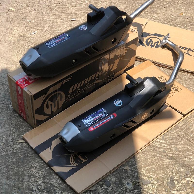 Knalpot Original Omman Model Nmufler Emblem Suara Ngbas Adem Cocok Buat Beat Vario Mio Pcx Nmax Racing Motorcycle Tameng Foto 7