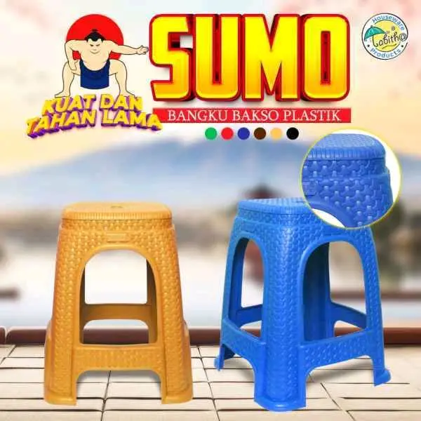 Kursi Baso Sumo Super Kuat Motif Rotan Tabitha - Furniture - Chairs Plastik
