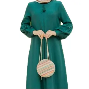 gamis elegan gamis modis gaun cantik gaun santai Casual Baju Panjang Dewasa Busui Dress Wanita Remaja