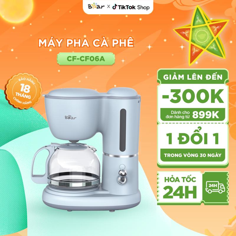 [Ưu Đãi Sốc] Máy Pha Cà Phê Mini BEAR Máy Pha Cà Phê Cafe Tự Động Pha Espresso Gia Đình Giữ Ấm Bỏ Cặn SB-CF06A