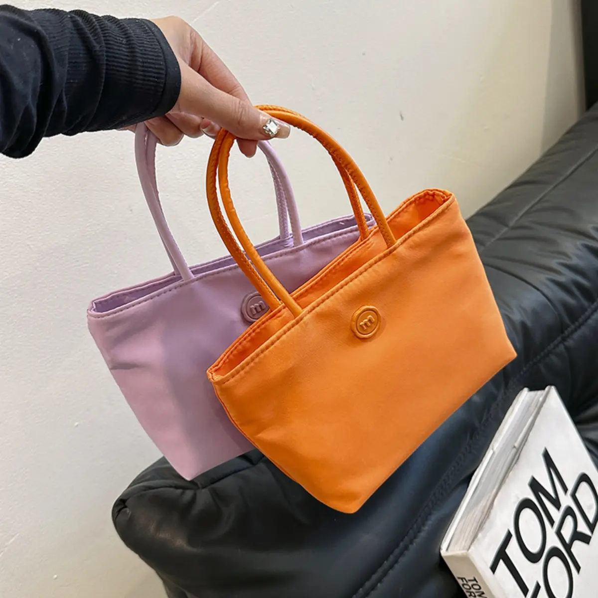 Tas tangan kecil macaron korea fashion Tas jinjing tas wanita mini import Hand bag premium korean style Pouch kosmetik make up polos Tote bag casual Tas bahu tas cewek nylon Tas serba guna multifungsi