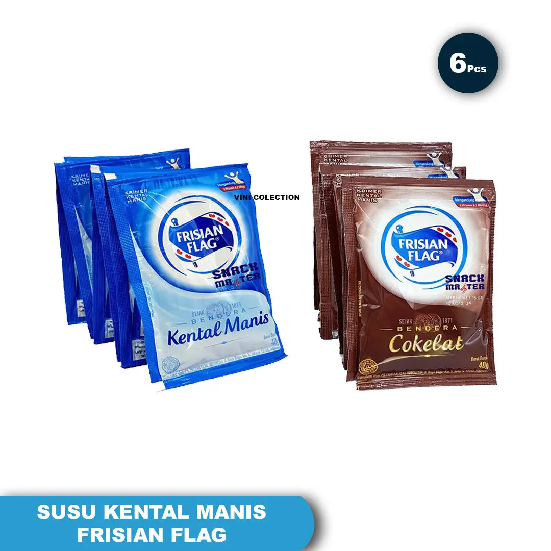 Susu Frisian Flag Bendera Murah 6 Pcs 1 Renceng - Susu Kental Manis Rasa Coklat & Vanila Bisa COD Bayar ditempat