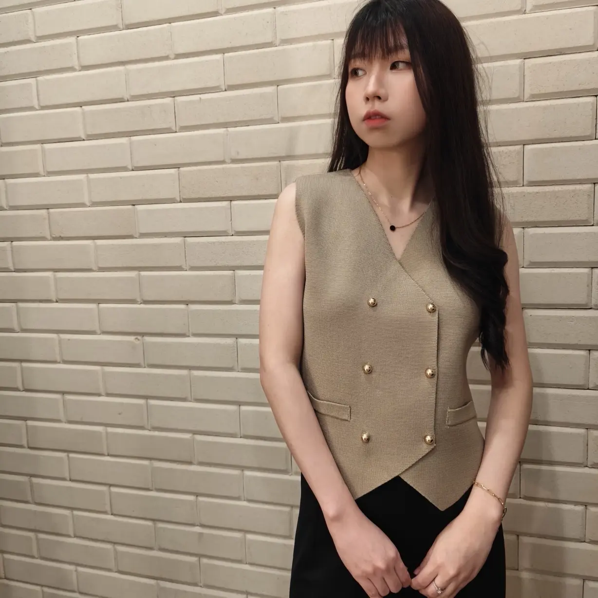Kate Premium Vest - Atasan Rajut Wanita Tebal Rompi