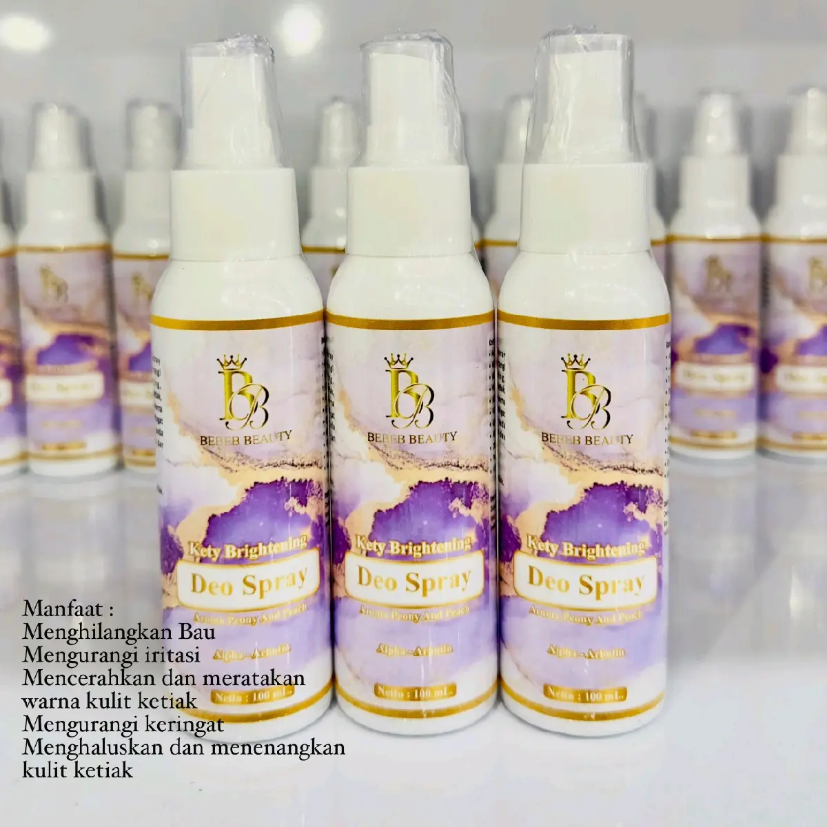 BEBEB BEAUTY DEODORANT SPRAY KETY CERAH DAN BEBAS BAU 48 JAM 100ML