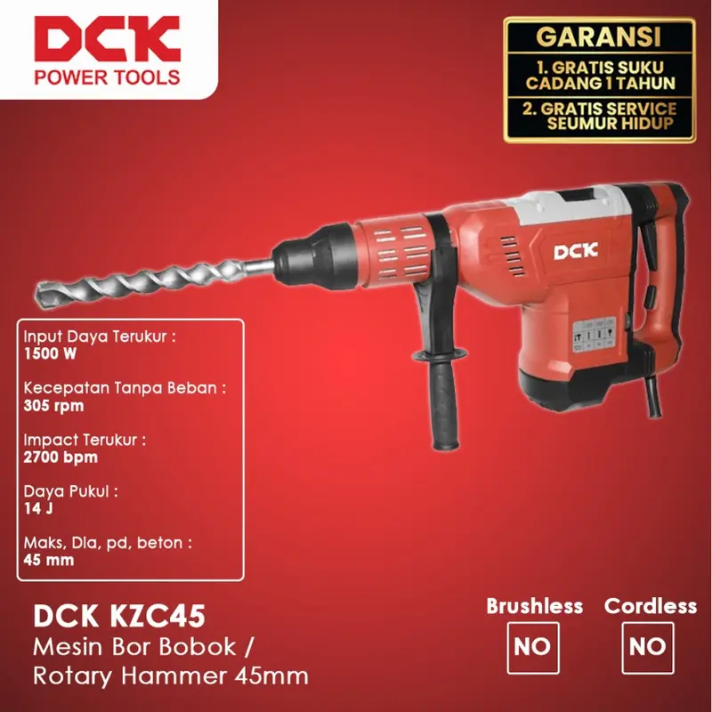 DCK KZC45 Mesin Bor Bobok / Rotary Hammer 45mm 1