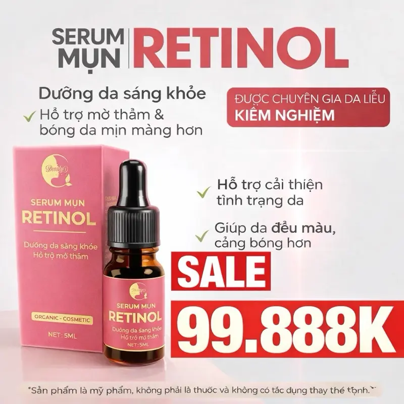 SALE 99K – Serum Hỗ Trợ Giảm Mụn – Mờ Thâm- DƯỠNG DA, PHÙ HỢP DA DẦU & DA KHÔNG ĐỀU MÀU