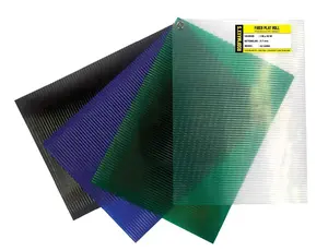 Fiber Plastik Plat Penutup Pagar Motif Garis Kingline 1.2