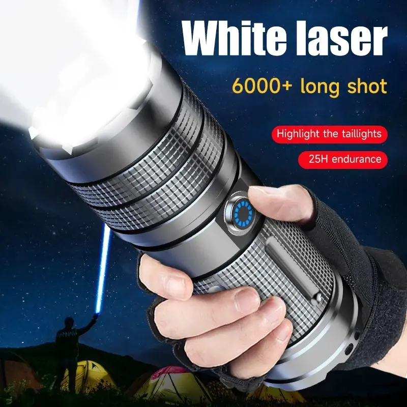 Senter Super Terang Waterproof LED Tactical Anti Air Lampu SWAT Zoom Murah SWAT Police Kapasitas Tinggi Waterproof Outdoor