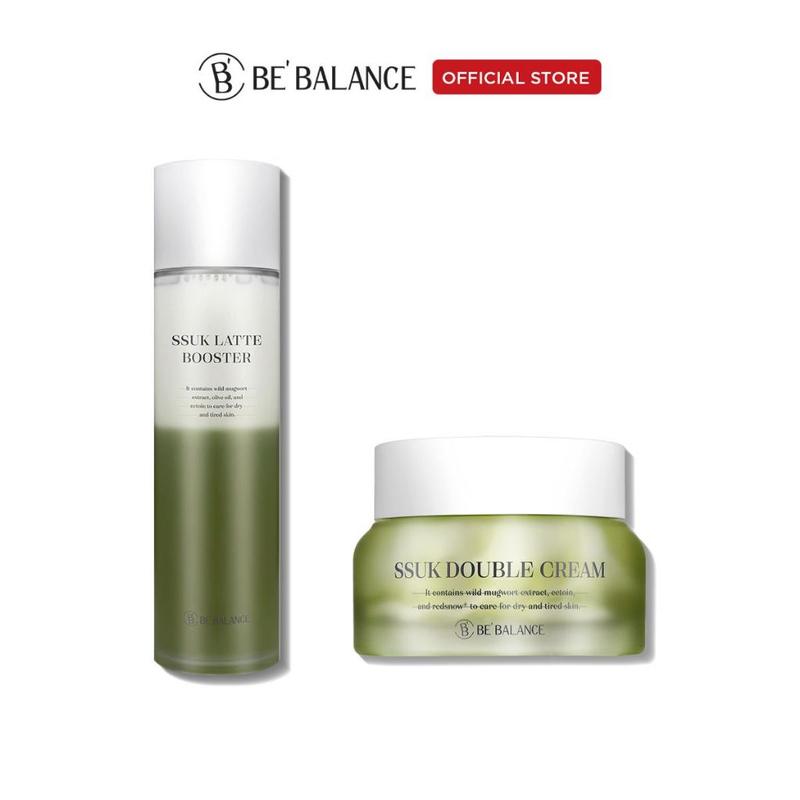 [PHIÊN BẢN CŨ - VER 2] Bộ Đôi Nước Thần Toner và Kem Dưỡng Đa Tầng Chiết Xuất Ngải Cứu Be'Balance SSUK LINE giúp Làm Đẹp Da 120ml/ 50ml