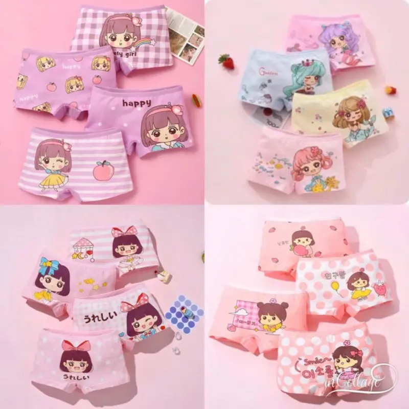 Hàng vip set 10 quần chip đùi chất cotong co dãn ,họa tiết đáng yêu cho bé gái 4