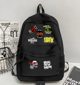Tas Ransel Distro Backpack Gambar Motif Band Keren Buat Anak Remaja  Untuk Sekolah Fashion model Terbaru keren Kekinian Pria Wanita kece