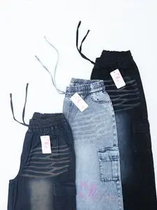 NAYLA Celana Jeans Kulot Cargo VELOPE Panjang Wanita Modern Casual Trendy Kulot Cargo Bahan Nyaman Karet Pinggang Fleksibel Ukuran All Size Cocok Untuk Berbagai Acara