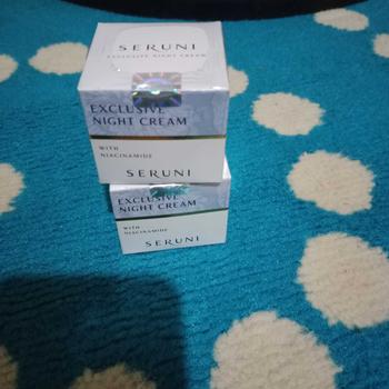 Product Review of Seruni Exclusive Night Cream wajah acid facial  Hyaluronic Niacinamide Mencerahkan Pelembab from c**a 0