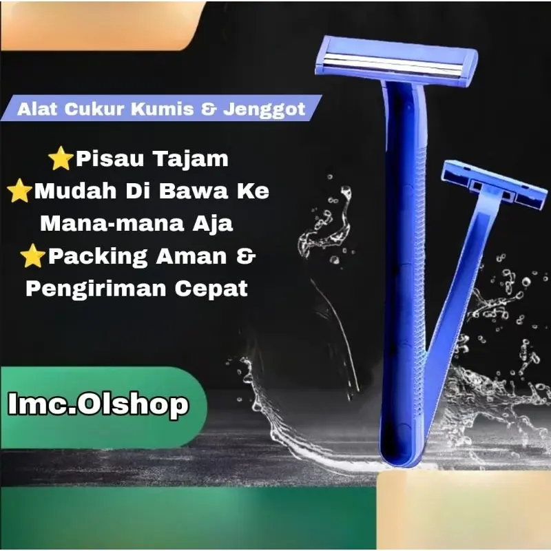 Alat Cukur Jenggot 2 Mata Pisau Alat Kumis Serbaguna⭐Imc⭐