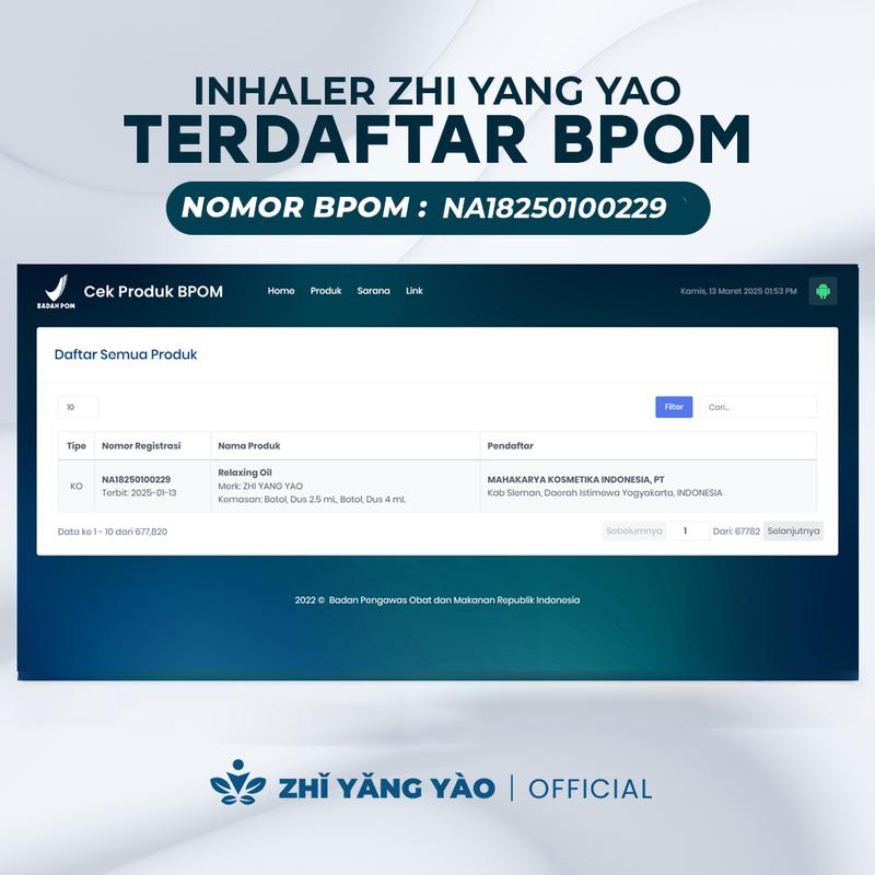 Zhi Yang Yao - Inhaler Depresi Stress Herbal Alami Aromaterapi 7