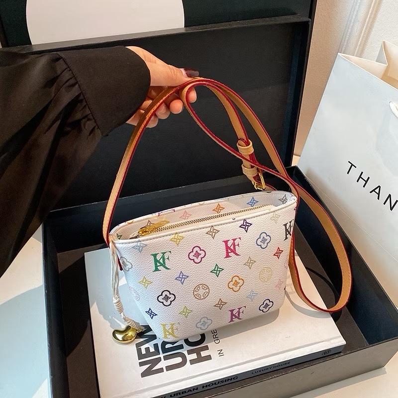 [Mở bán tặng móc treo] Túi xách nữ đeo vai đeo chéo hoạ tiết hoa in Trẻ Trung Năng Động dễ phối đồ SH158