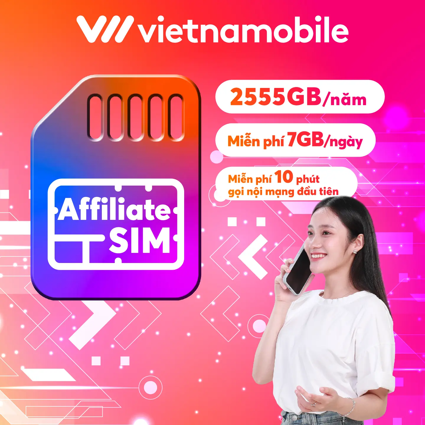 [Miễn Phí 1 Năm] Sim 4G Vietnamobile 7GB/ngày, thoải mái lướt web, chơi game, làm việc; dành cho học sinh, sinh viên, người đi làm; loại 4G Nano