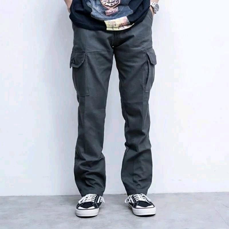Celana Sam Cargo Panjang Pria Dewasa Celana Cargo Premium Long Cargo Pants Cargo Baggy Loose Fit  celana  Katun 4