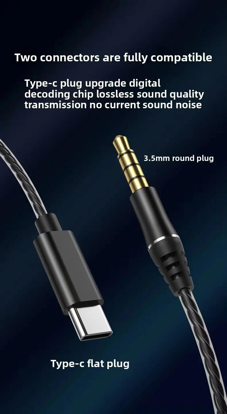 Headphone Berkabel Hifi 3.5Mm/Earphone Berkabel Headphone In-Ear Headset Kait Telinga Olahraga dengan Mikrofon Earphone Bass Stereo