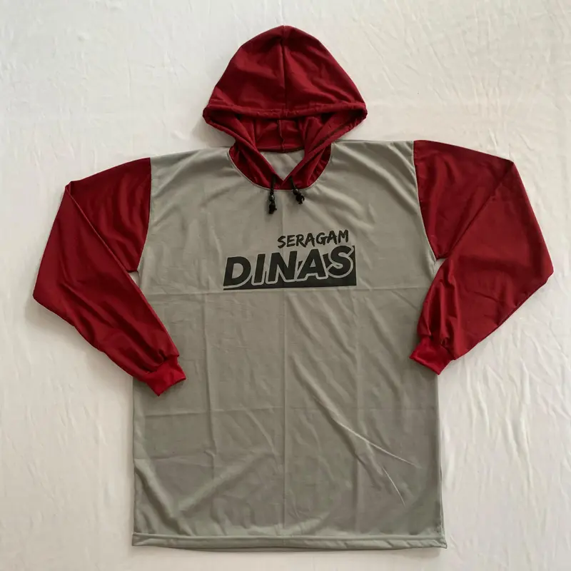 BISA COD Kaos Baju Petani Seragam Dinas Basahan Kerja Petani Lengan Panjang Berkudung / Kupluk / Topi 5