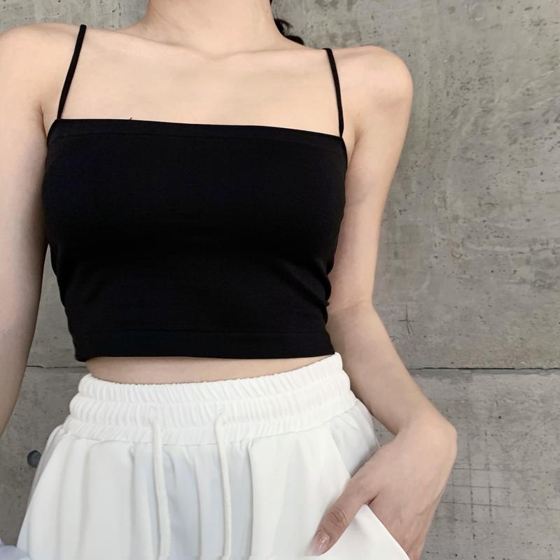 Product Introduction of New seamless sports versatile slim fit women's camisole vest with chest cushion 8