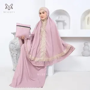 Mukena Lasercut Luciana Renda Mewah dewasa Atasan Bawahan Panjang Muslim mukena