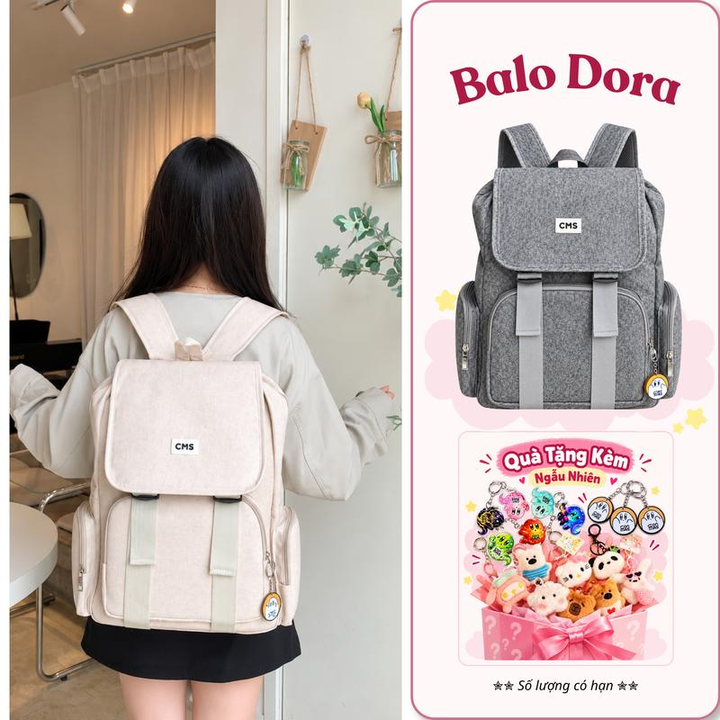 Balo da Conmas Dora backpack, Unisex nam nữ, đựng vừa laptop 15.6inch, chống nước, phù hợp đi học đi chơi