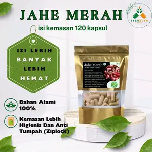 120 Kapsul Herbal JAHE MERAH 100% Herbal Alami Berkualitas Premium