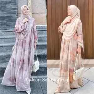AYDEEN BY ARSY (scraft dan dress floral cantik ala fairy tale) - Hanaz Hijab