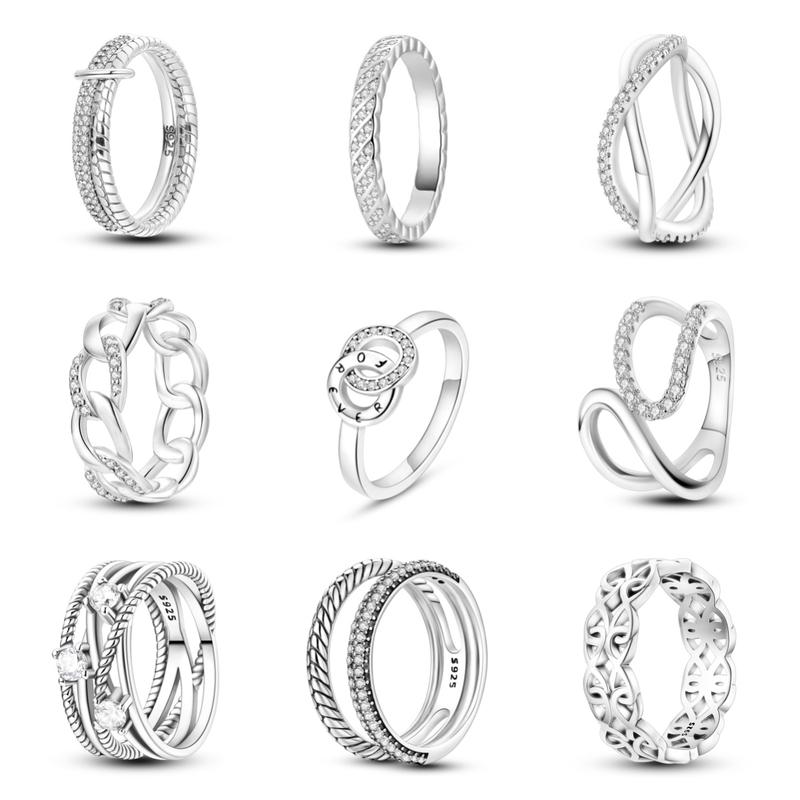 Product Introduction of MULA Contemporary Geometric Rings Collection - 925 Silver with Bold Geometric Designs for Women, Perfect for Everyday Wear 10
