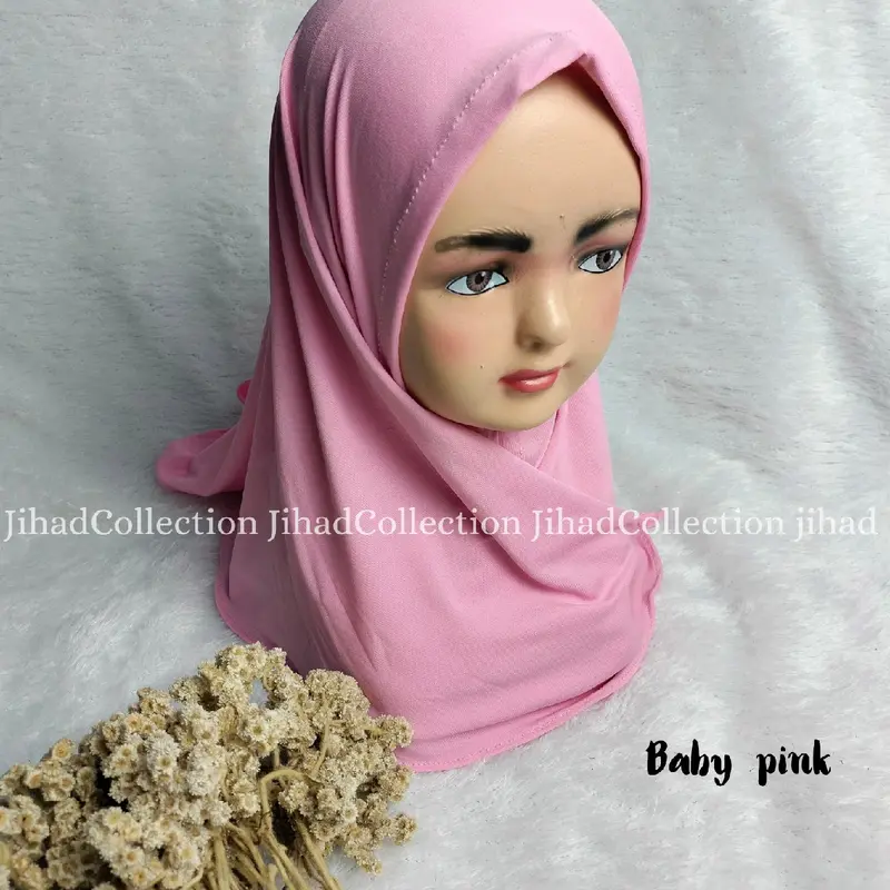 Jilbab Segitiga Instant Jersey anak 4-8thn || hijab instant segitiga Muslim 6