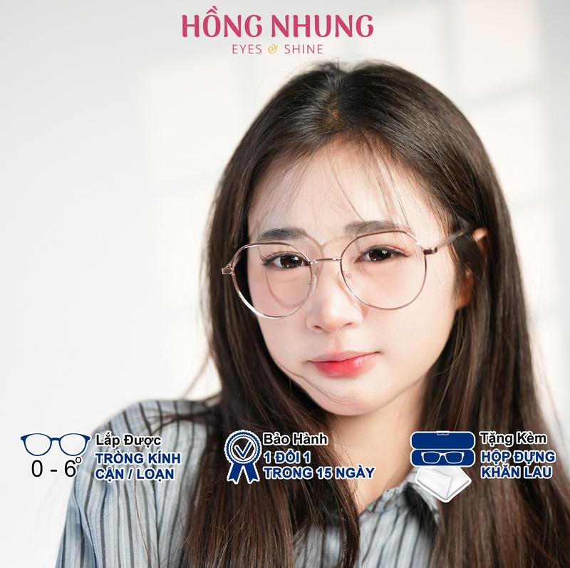 Gọng Kính Cận Nữ Mã M2 – Kim Loại Nhẹ Hợp Mặt Vừa & To Lắp Độ Cận Miễn Phí - Women Mắt Kính KINHMATHONGNHUNG