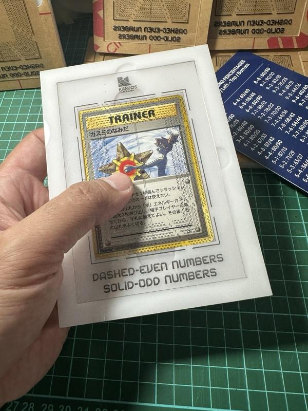 Karjos Card Lab+ CARD CENTERSCOPE Alat Ukur Centering Kartu TCG Pokémon Pokemon Presisi Laser Cut Acrylic Tebal Grading Tool Kolektor PSA BGS CGC