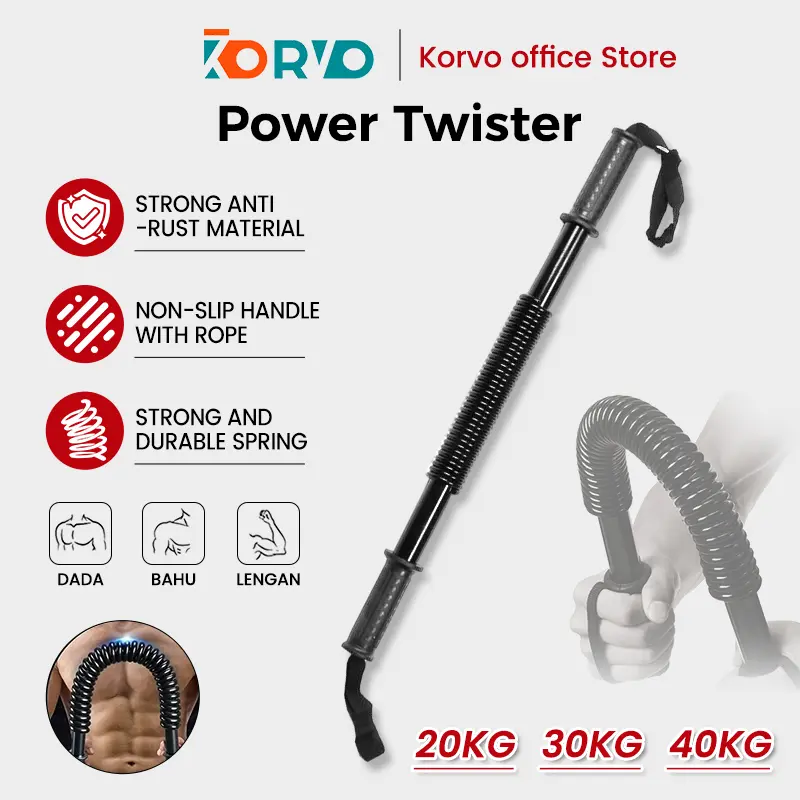 Power Twister/30 KG Pelatih Kekuatan Lengan/Power Bender 40kg alat Fitness Pembentuk Otot Dada /Alat Olahraga Power Bender 20KG