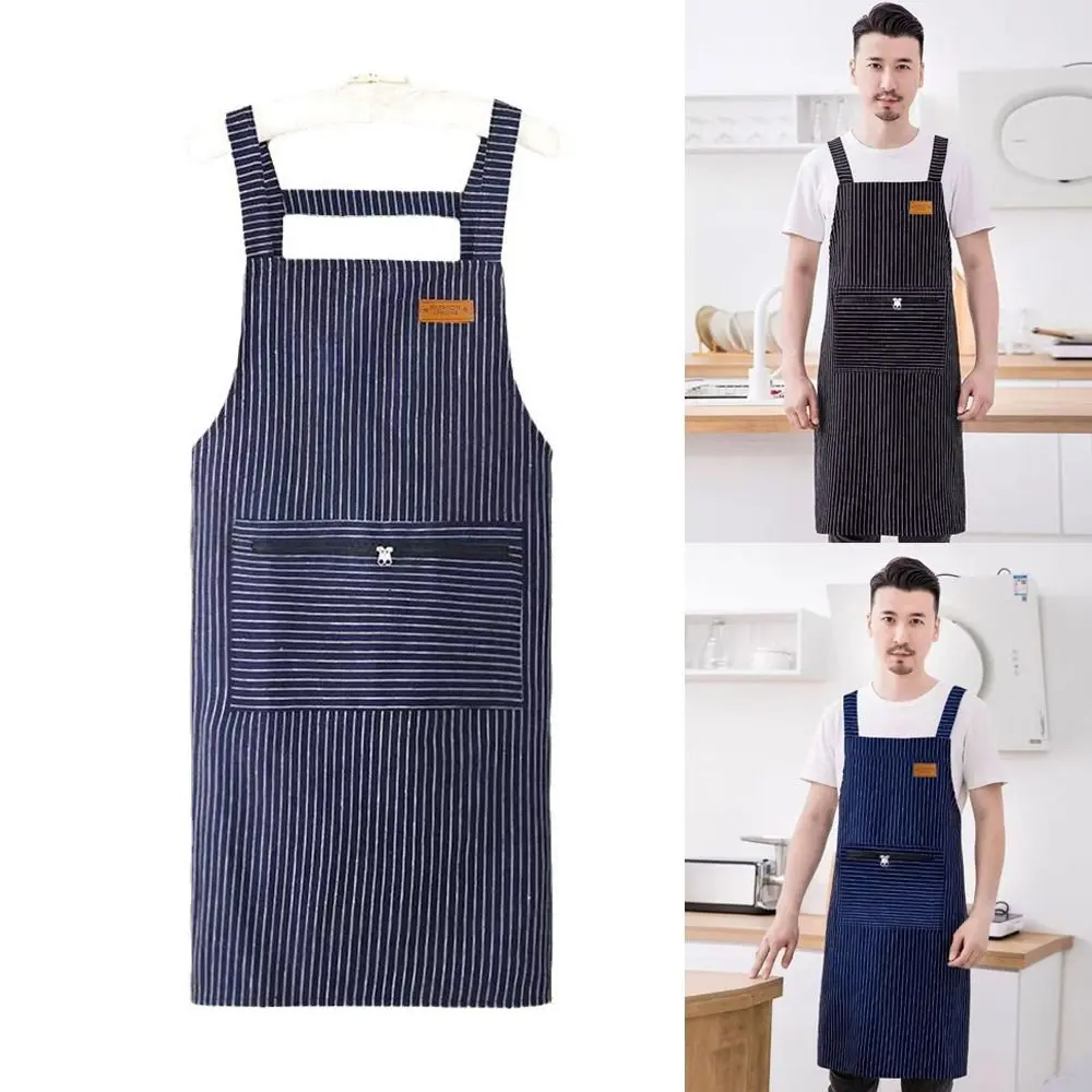 Tạp Dề Nhà Bếp, Dụng Cụ Vệ Sinh Gia Đình, Chống Bám Bẩn, Chống Mài Mòn, Tạp Dề Làm Việc, Kiểu Yếm, Làm Bằng Vải Bông, Thích Hợp Cho Đồng Phục Nhà Hàng, Dành Cho Nam Và Nữ