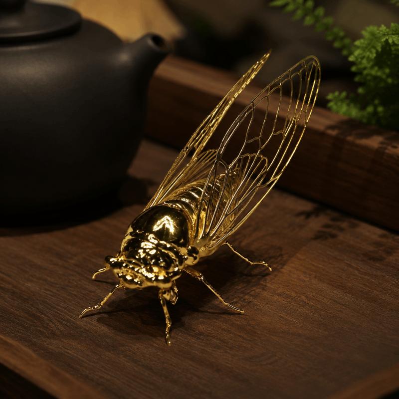 Sáng tạo Tinh tế Tượng Cicada Đã được khoét rỗng Mini Tác phẩm điêu khắc côn…