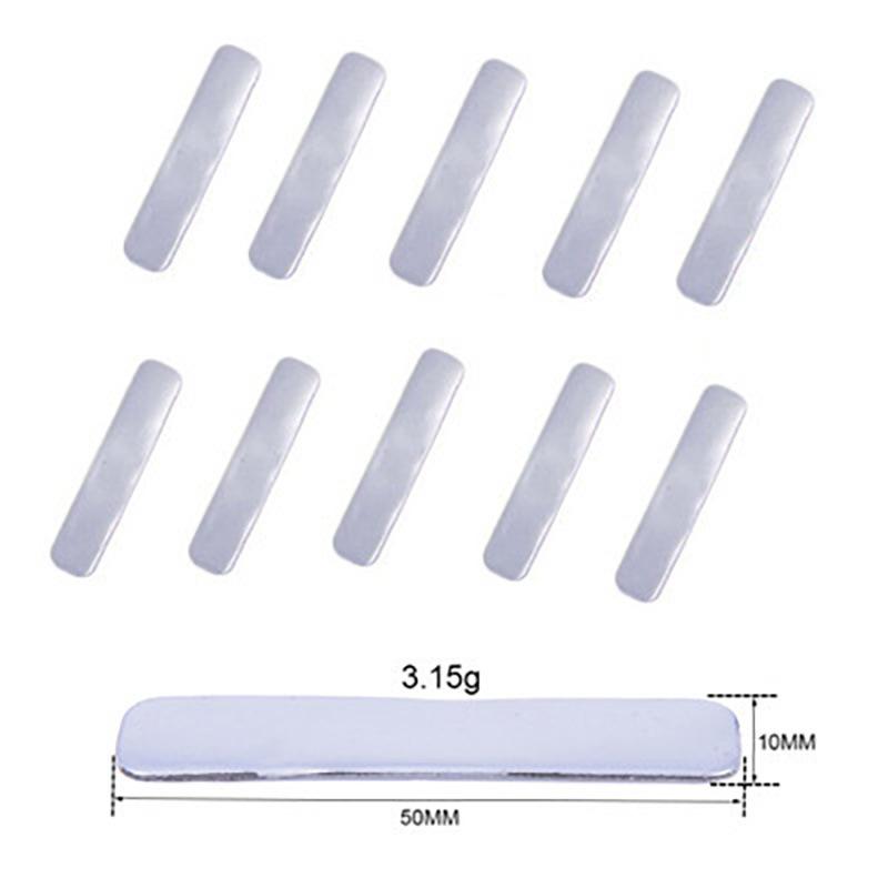 10pcs Sticker Pemberat Raket Tape Lead Timah Pemberat Golf Tape Timah Pemberat Untuk Raket Golf/Tenis 1