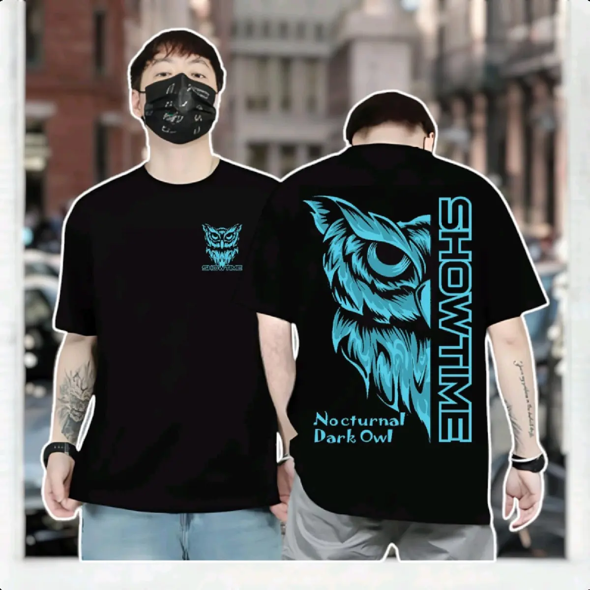 Kaos Distro Lengan pendek Pria dan wanita Motif sablon Show time  Cod Flash sale Katun combed Lokal Lembut